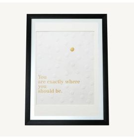 Exactly Where You Should Be Framed Print