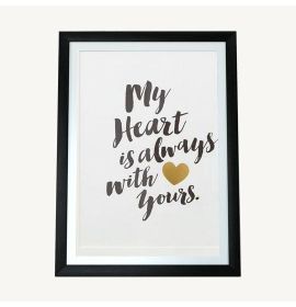 My Heart With Yours Framed Print