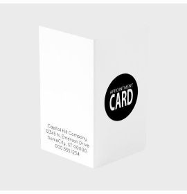 folded appointment card