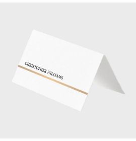 Minimal Elegant Faux Gold Line Folded Businesscard Business Card