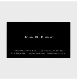 Professional Simple Elegant Plain Black Business Card