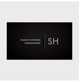 Modern Elegant Simple Plain Black Sleek Business Card