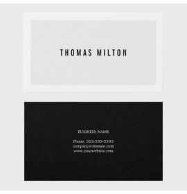 Professional Minimal Black Grey White Consultant Business Card