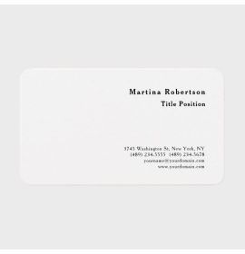 Round Corner Minimalist Charming Modern Business Card
