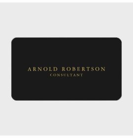 Round Corner Gray Gold Professional Business Card