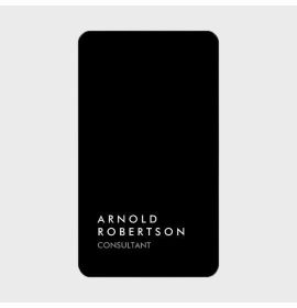 Round Corner Black Trendy Consultant Business Card