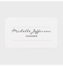 Trendy Rounded Corner Script Manager Business Card