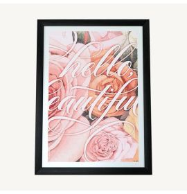 Pastel Roses 8x10 Canvas Print With Matted Frame