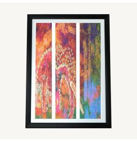Orange Elephant Split Landscape Canvas Print