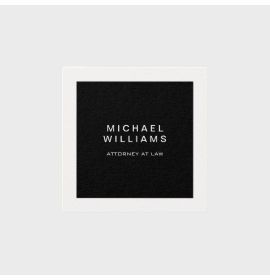 Professional Minimalist Black Square Square Business Card
