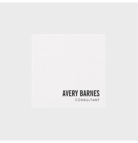 Simple Modern White Professional Square Business Card