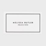 Minimalist Professional Elegant Black and White Business Card