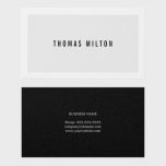 Professional Minimal Black Grey White Consultant Business Card