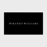Minimalist Professional Elegant Black Business Card