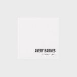 Simple Modern White Professional Square Business Card