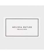 Minimalist Professional Elegant Black and White Business Card