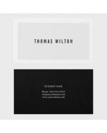 Professional Minimal Black Grey White Consultant Business Card