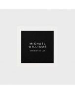 Professional Minimalist Black Square Square Business Card