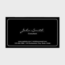 Simple Plain Dark Business Card