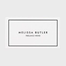 Minimalist Professional Elegant Black and White Business Card