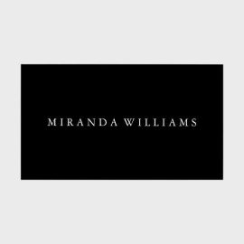 Minimalist Professional Elegant Black Business Card