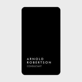 Round Corner Black Trendy Consultant Business Card