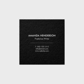 Minimalist Elegant Professional Square Square Business Card