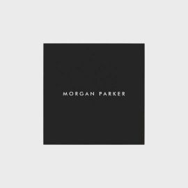 Simple Professional Modern Black Square Square Business Card